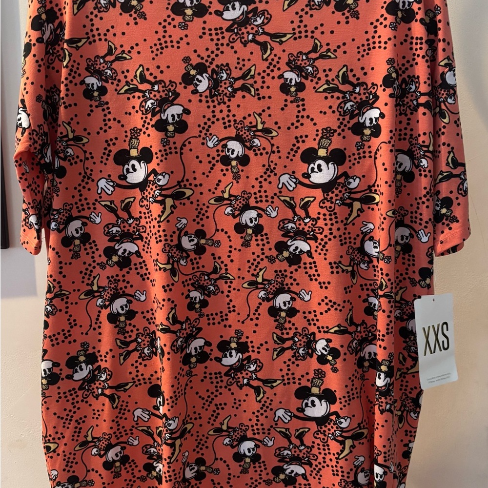 LuLaRoe Disney Red Dress with Mickey Mouse Print rare print hard to find
